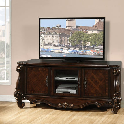 74" Dark Brown Solid Wood