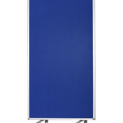 71" Blue Iron Folding Three Panel Screen Room Divider