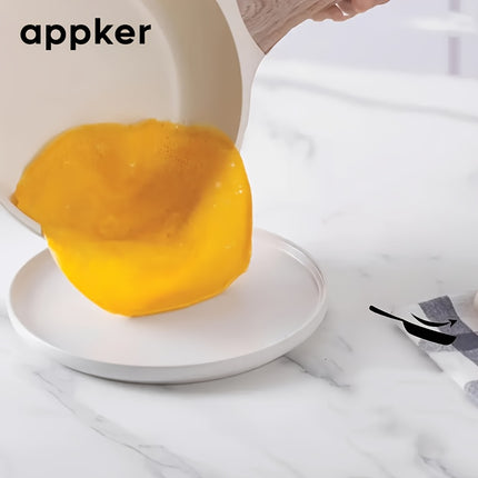 Appker White Granite Induction Cooking Set, Kitchen Cookware Collection Including Frying Pan, Pot