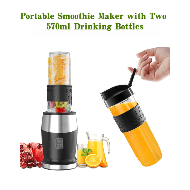 Mixers And Smoothie Makers Equipped with 2 570Ml Tritan Bottles (1 Set), Stand Processors, Juicers, Vegetable Choppers,