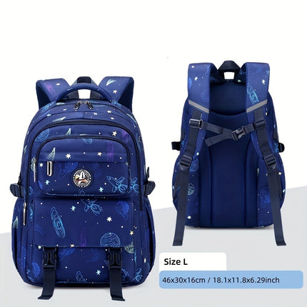 Galaxy Explorer: Sturdy, Spacious Backpack for Children - Playful Astronaut And Starry Sky Design,
