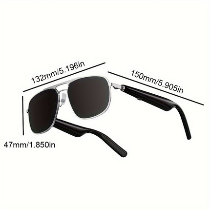Sunglasses BT 5.0 Open Headphones for Driving, High Performance Touch and Voice Control