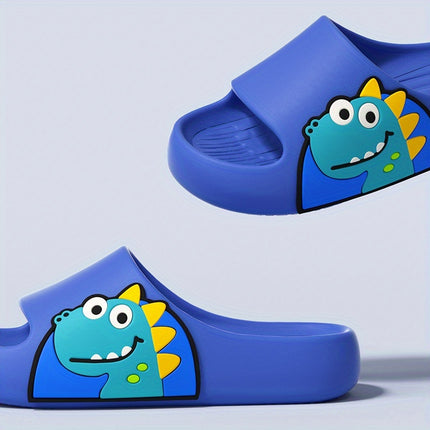 4 pcs Soft And Comfortable Cartoon Character Slippers for Kids Thick-Soled Casual Skate Shoes,