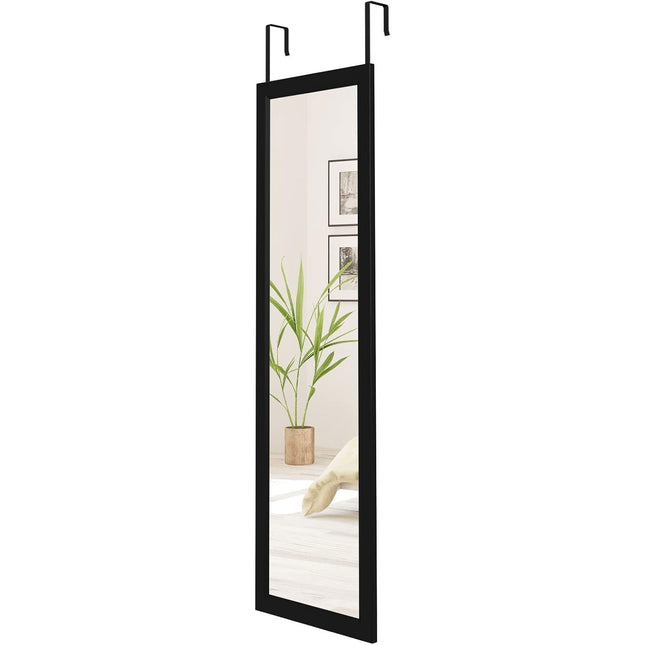 Wall Mirror 33x119cm: Unbreakable Wardrobe Mirror, Floor Mirror, Height-Adjustable Hanging Mirror with Hook