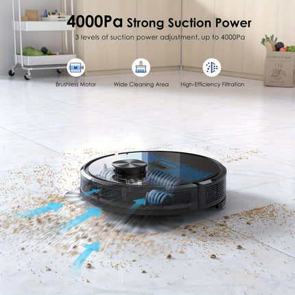 Lubluelu SL60 Plus Robot Vacuum Self Emptying, Hands-free Up to 60 Days, 4000pa Robot Vacuum