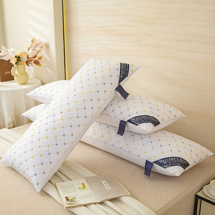 1pc Premium Soft Extra-Long Pillow Insert, White Embroidered Body Pillow, Bedroom Bedding Comfort Sleep Body