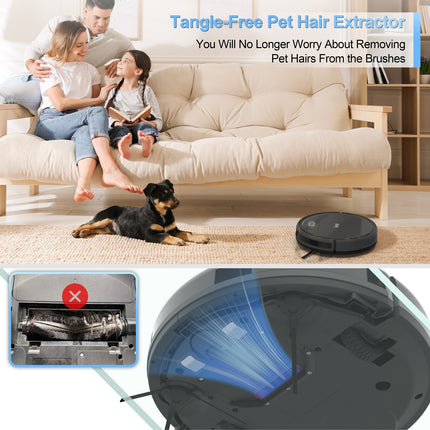 Meet The Robot Vacuum: With Powerful Suction, Tangle-free Pet Hair Extraction, And A Detachable Mop