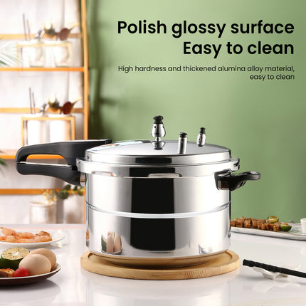 Aluminum Pressure Cooker, 3L/7L for Gas & Induction Stove, Commercial Grade with Steamer