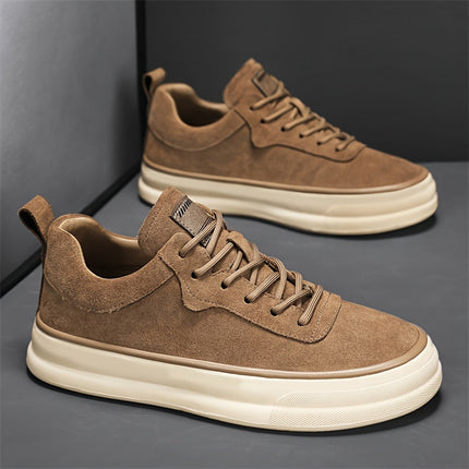 Men'S Fashion Solid Color Low-Top Sneakers, Comfortable