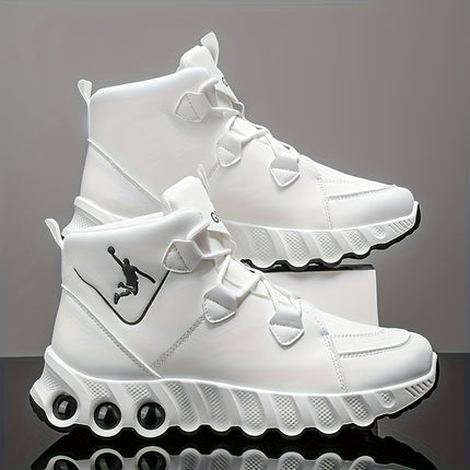 Sneakers, 1 Pair of Simple and Fashionable Mid-Top Basketball Shoes. Thickened Soft Shock Absorption,