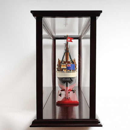 39" Dark Brown Glass Standard Display Stand