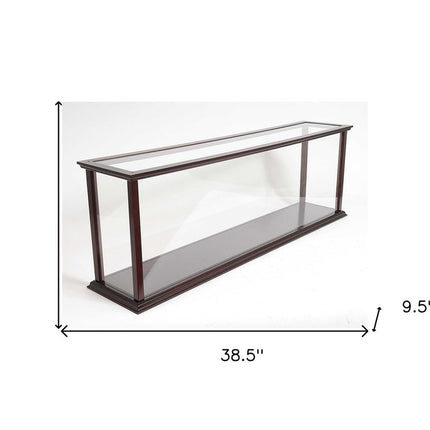 39" Dark Brown Glass Standard Display Stand