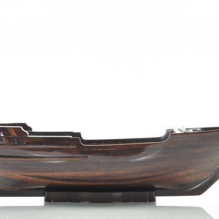 6" Dark Brown Novelty Wood Serving Tray With Handles
