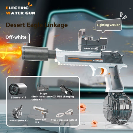 Fire Rat Electric Water Pistol Cool Light Full Automatic Water Spray Gun Summer Toy Sports Entertainment Children Gifts AC223