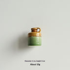 Brown green square bottle