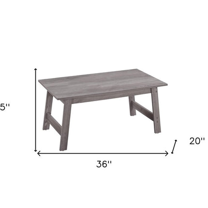 Set of Three 36" Gray Coffee Table