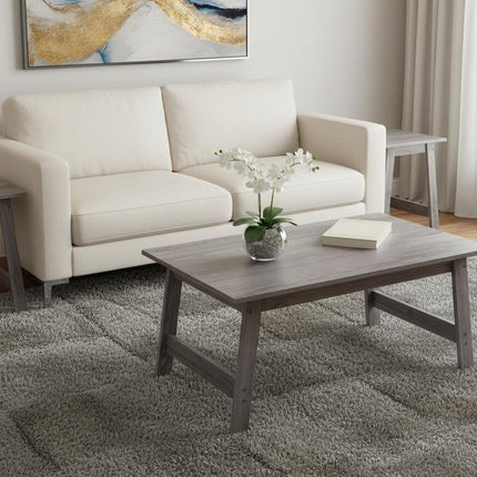 Set of Three 36" Gray Coffee Table