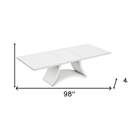 Seven Piece White Dining Set with Six Chairs