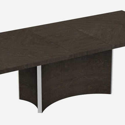 Seven Piece Gray Solid Wood Dining Set with Six Chairs