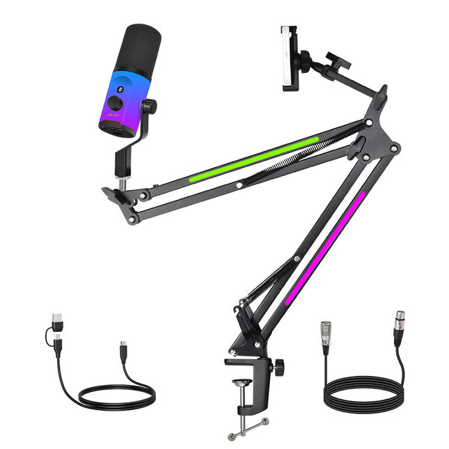 ZX777 Moving Coil XLR USB Dual-mode Noise Reduction Microphone