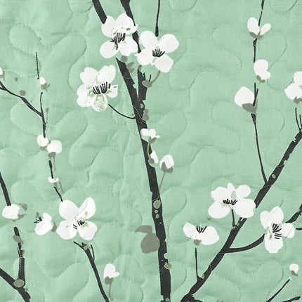 2/3pcs Multicolour Tree Branch Plum Blossom Quilted Quilt, 1pc Quilted Quilt+ 1/2pcs Pillowcases,