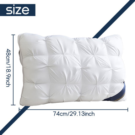 2pcs Fluffy Sleep Pillows | Adult Family Hotel Gift, 100% Polyester Fiber, Moderate Support,
