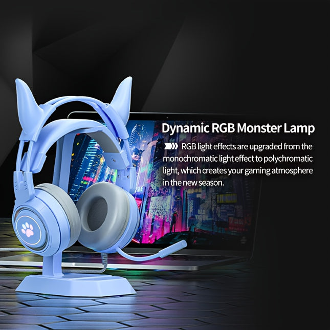 RGB Wired Gaming Headphones with Adjustable Volume for PS4, Computers, And Laptops.