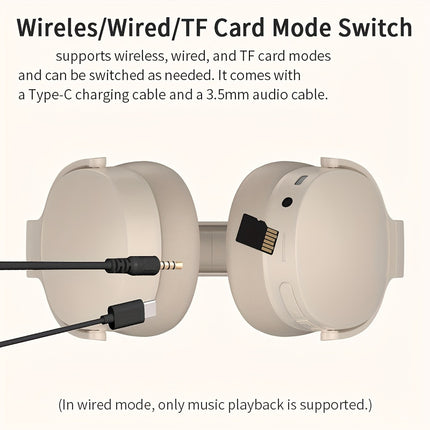 Wireless Stereo Headphones - 5.3 Wireless Chip, Long Battery Life, E-sports Gaming,