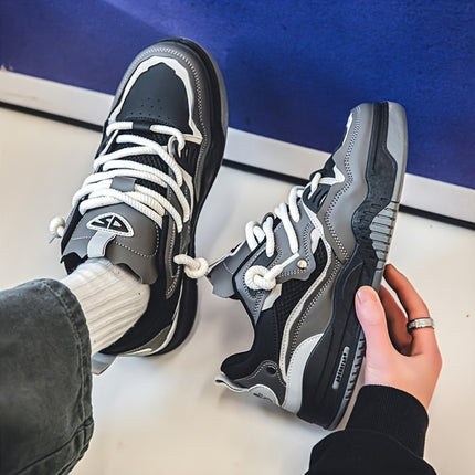 Men'S Low-Top Skate Sneakers Black White