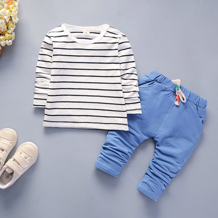 Boys' Spring And Autumn Clothing Long-sleeve Suit Three-piece Set