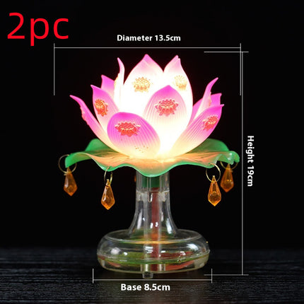 Plug-in Led Buddhist Hall Household Changming Water Seat Lotus Lamp