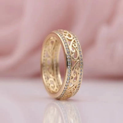 Diamond Hollow Ring Elegant And Elegant