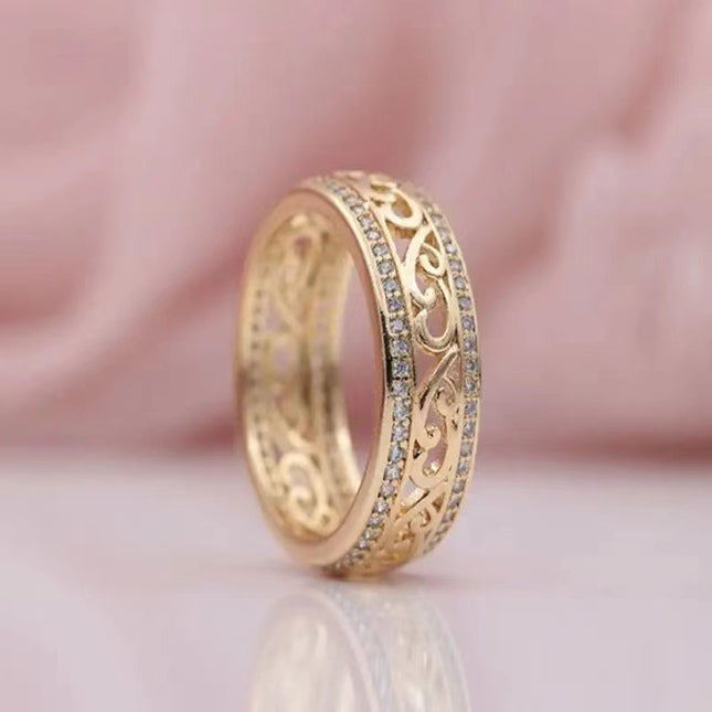 Diamond Hollow Ring Elegant And Elegant