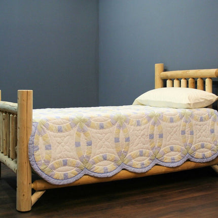 Natural Unfinished Post Cedar Log Twin Bed