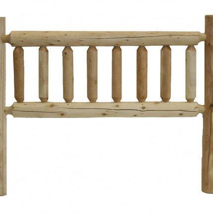 Natural Cedar Log Double Headboard