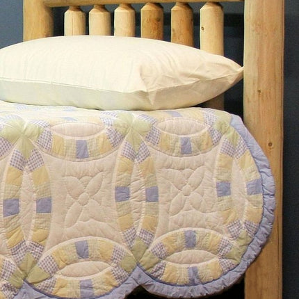 Natural Light Honey Finish Cedar Log Double Headboard