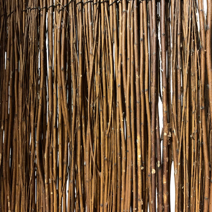84" Brown Rattan Folding Three Panel Screen Room Divider