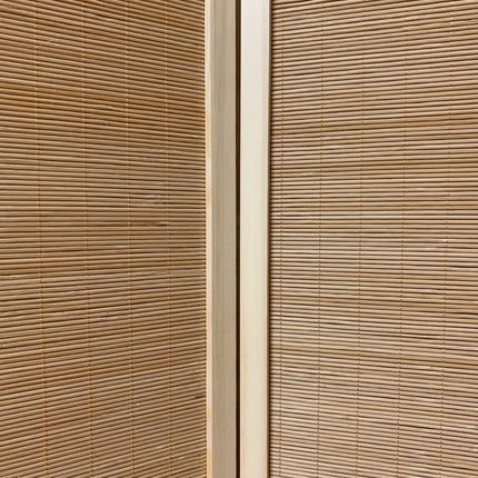 71" Brown Folding Three Panel Screen Room Divider
