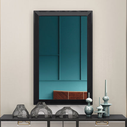 51" Black Wood Framed Accent Mirror