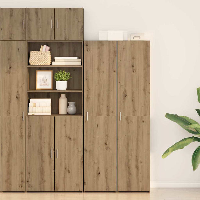 Artisan-Eiche 40 x 42,5 x 185 cm Holzwerkstoff-Multi-Scene Free-Standing Storage Cabinet
