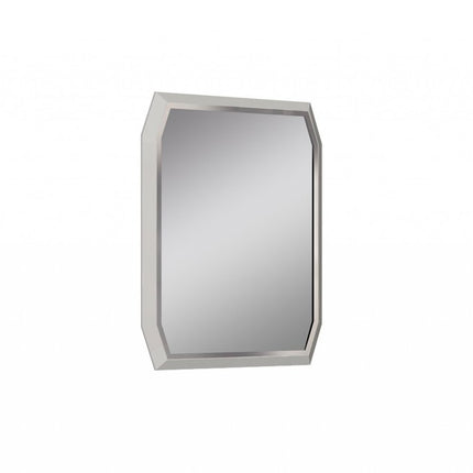 49" Taupe Abstract Glass Framed Accent Mirror