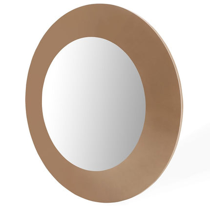 47" Gold Round Wood Framed Accent Mirror