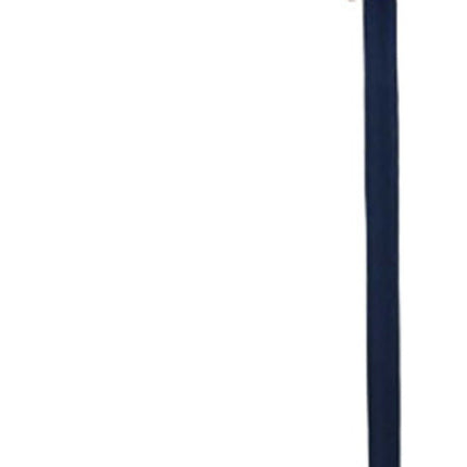 60" Black And White Floor Lamp With White Fabric Drum Shade