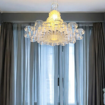 39 X 39 X 70 White Acrylic Pendant Lamp