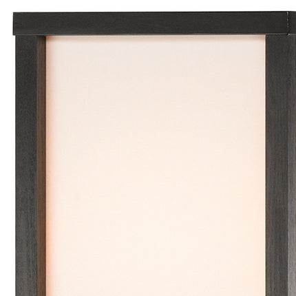 72" Black And Off White Column Floor Lamp With Off White Fabric Rectangular Shade