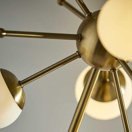 23" Black Metal Six Light Standard Table Lamp