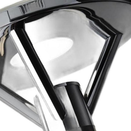 Frosted Glass Shade Uplighting Torchiere In Brushed Steel