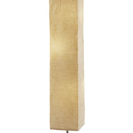 58" Natural Column Floor Lamp With Natural Paper Shade