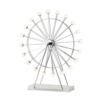 22" Off White Metal Multi Light Bedside LED Table Lamp With Off White Globe Shade