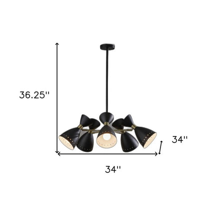 Cinco Diabolo Adjustable Black Metal Pendant